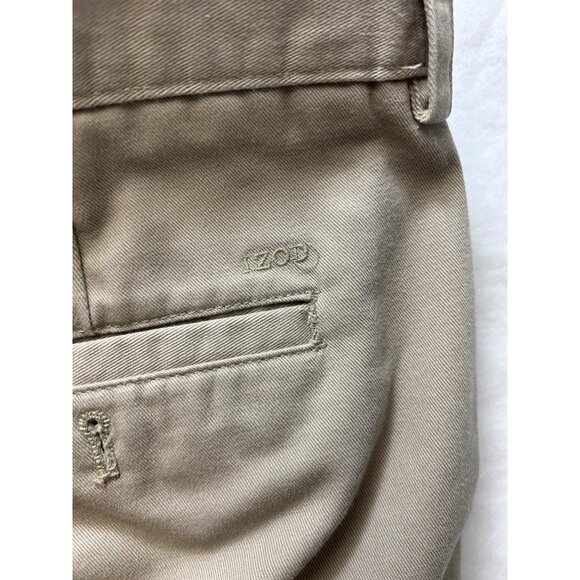 Izod Mens Khaki Classic Chino Pants Straight Leg 38x30 see Measurement - Picture 4 of 7